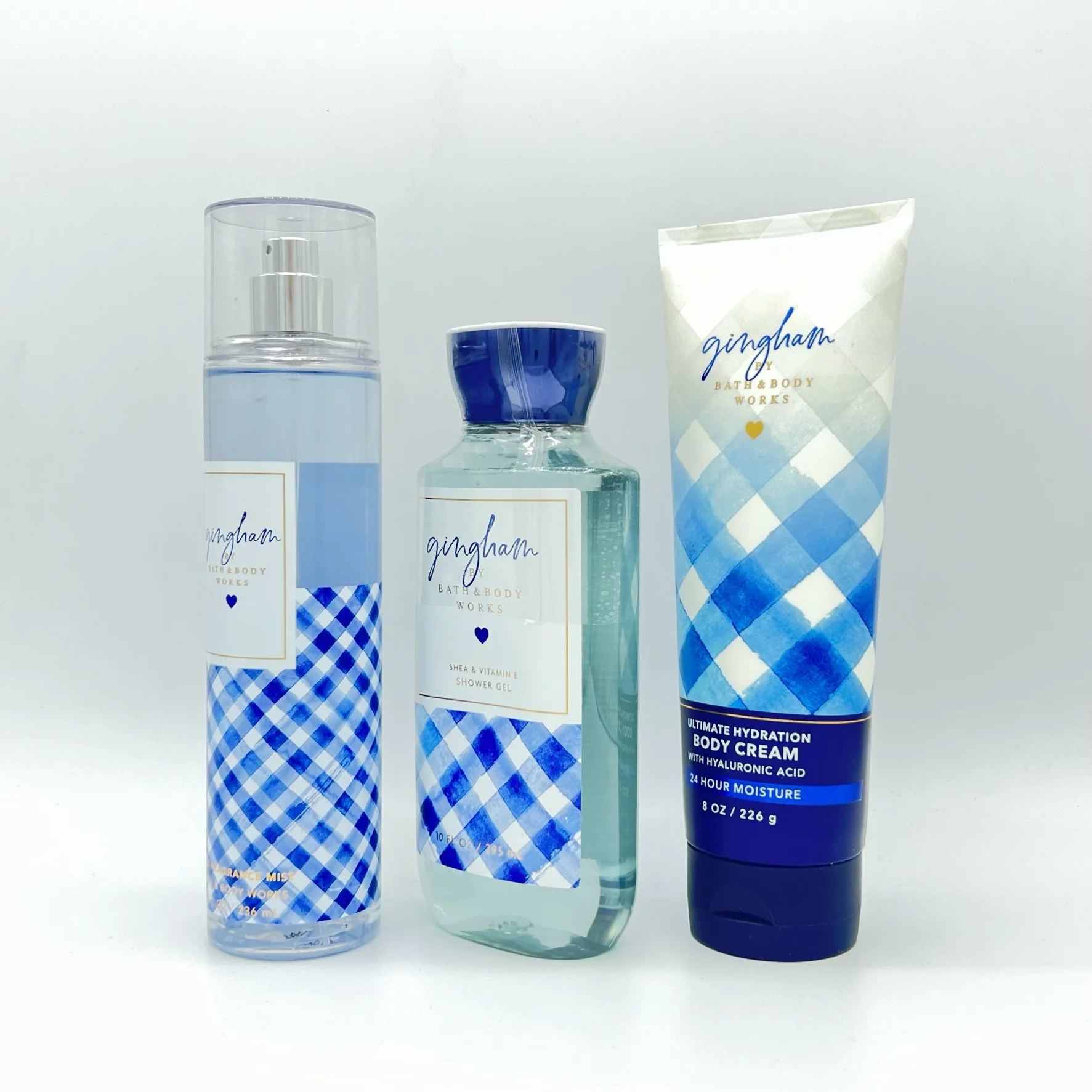 Bath & Body Works Gingham 8oz Fine Fragrance Mist, 10oz Shower Gel and 8oz Body Cream 3-Piece Bundle - Image 3