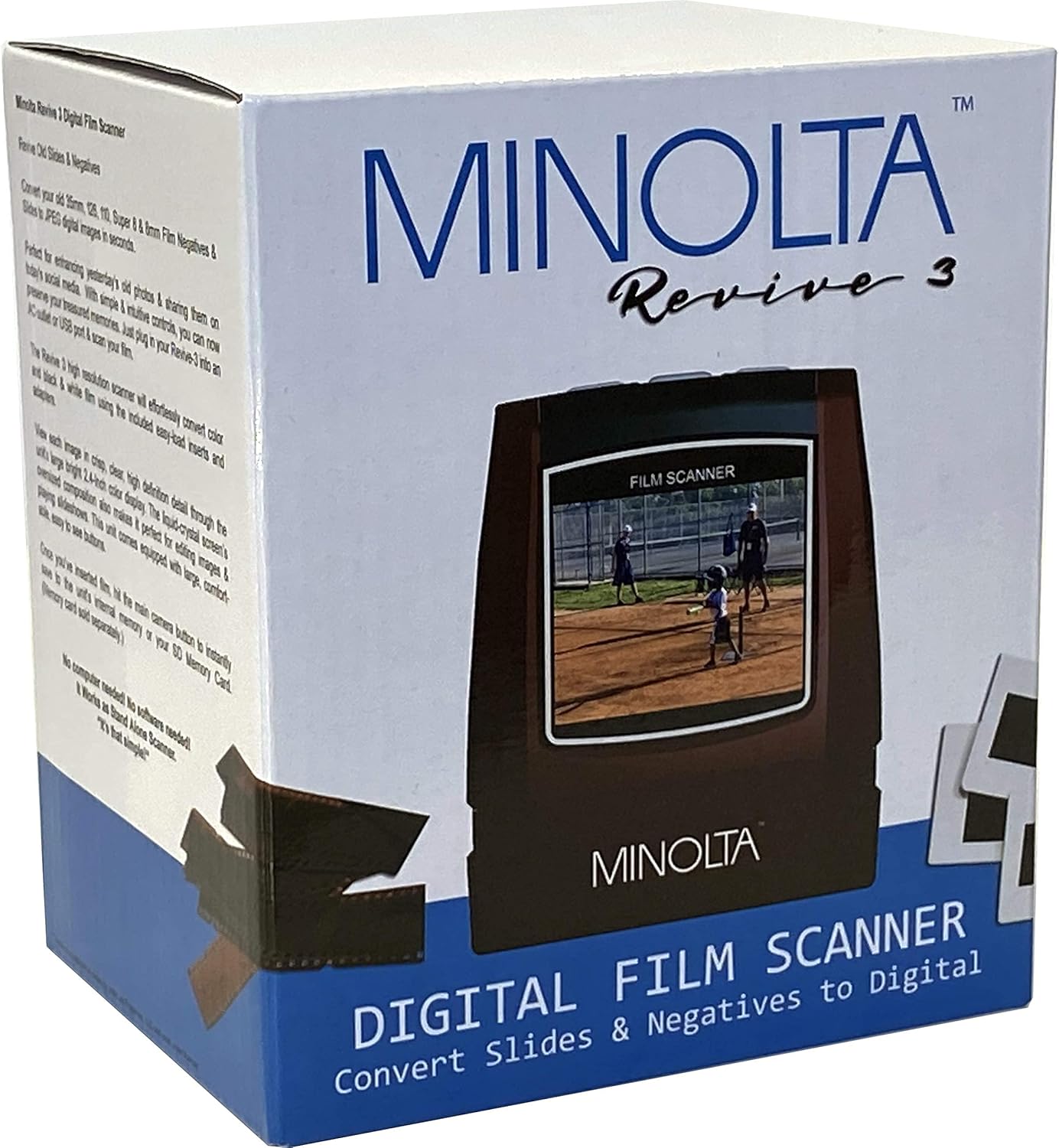 MINOLTA Film & Slide Scanner, Convert Color & B&W 35mm, 126, 110 Negative & Slides, Super 8 Films to 22MP JPEG Digital Photos, 16GB SD Card, Worldwide (Red) - Image 8
