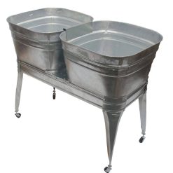 Dover HDQTUOG Twin Wash Tub with Stand and Drain