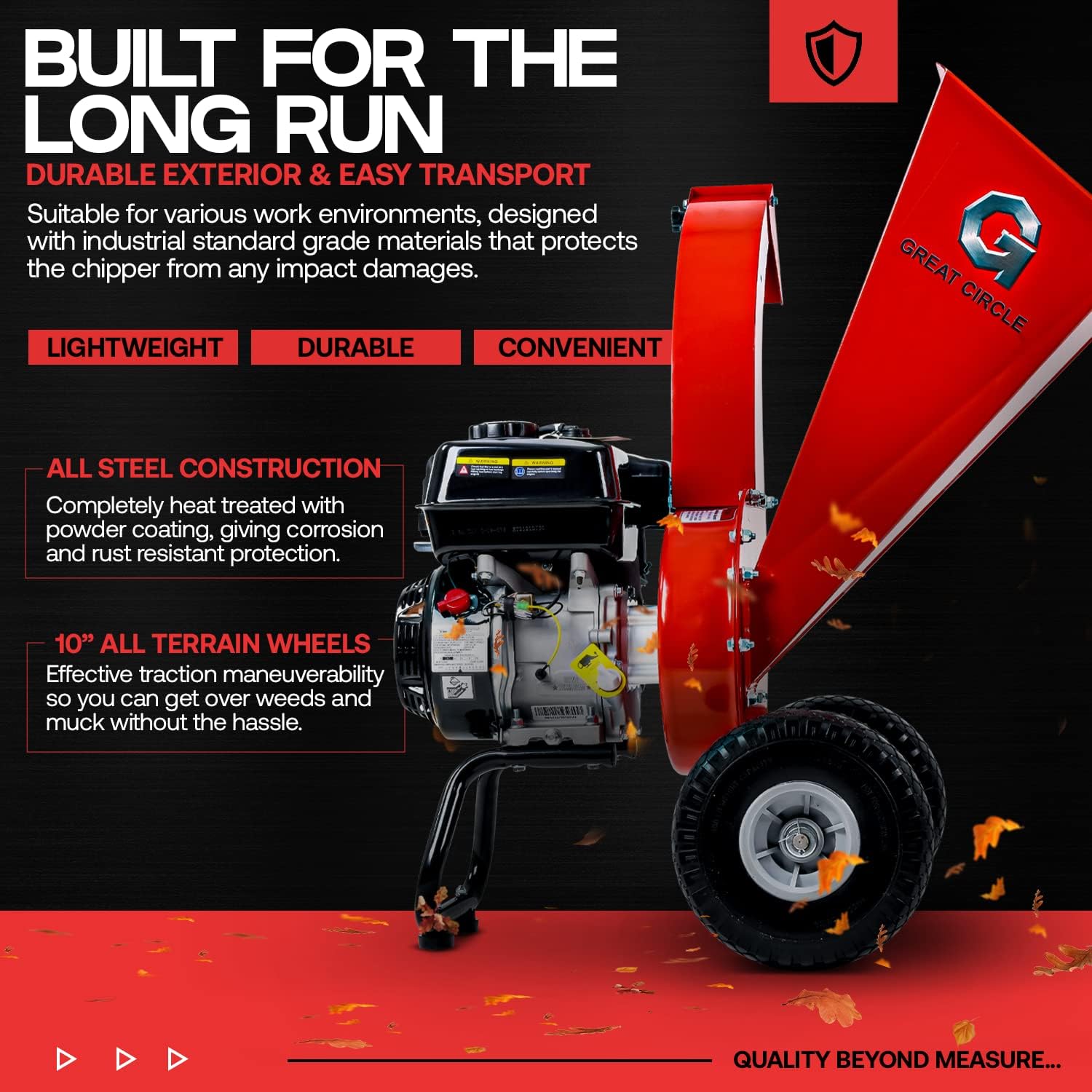 GreatCircleUSA Mini Wood Chipper Shredder Mulcher Ultra Duty 7 HP Gas Powered 3 Inch Max Wood Capacity EPA/CARB Certified Aids in Fire Prevention and Building Firebreaks - Image 6