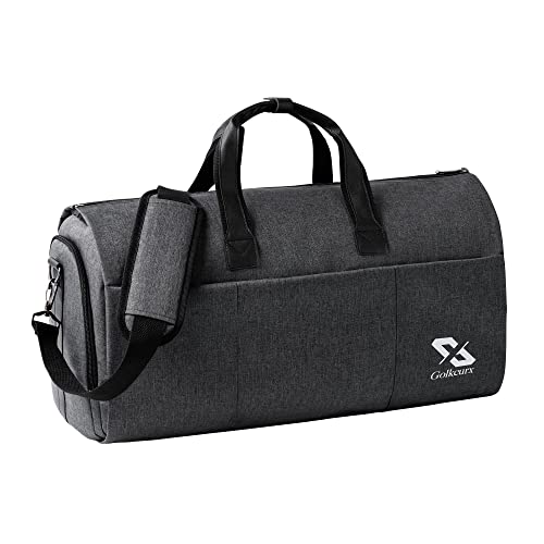 Convertible Garment Bag for travel,Carry on Garment Duffle Bag with Shoe Compartment, Detachable Shoulder Strap – 2 in 1 Suit Bags Suit Travel Bags for Men Women