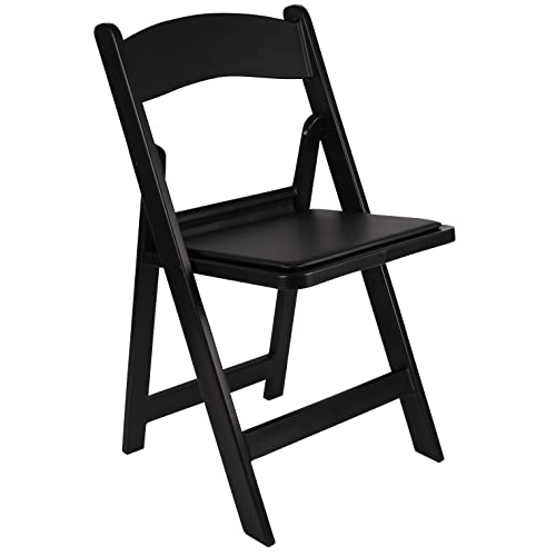 BTEXPERT Set of 4, Resin Folding Chair Vinyl Padded Seat Indoor Outdoor Lightweight Set for Home Event Party Picnic Kitchen Dining Church School Weddings