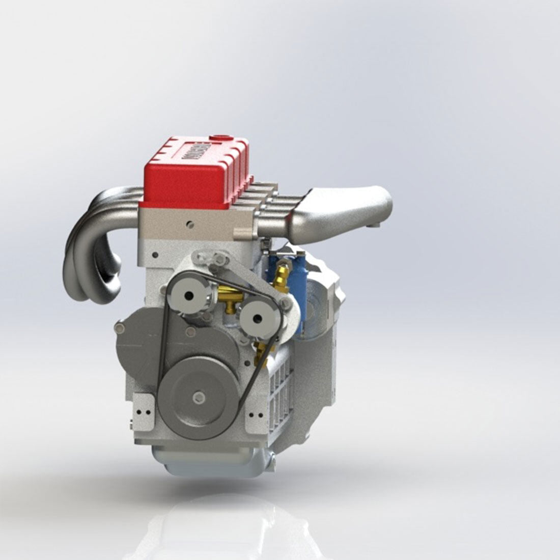CISON L4-175 17.5cc Mini OHV Inline Four-cylinder Four-Stroke Water-Cooled L4 Gasoline Engine Model for RC Cars Ships(ASSEMBLED) - Image 10