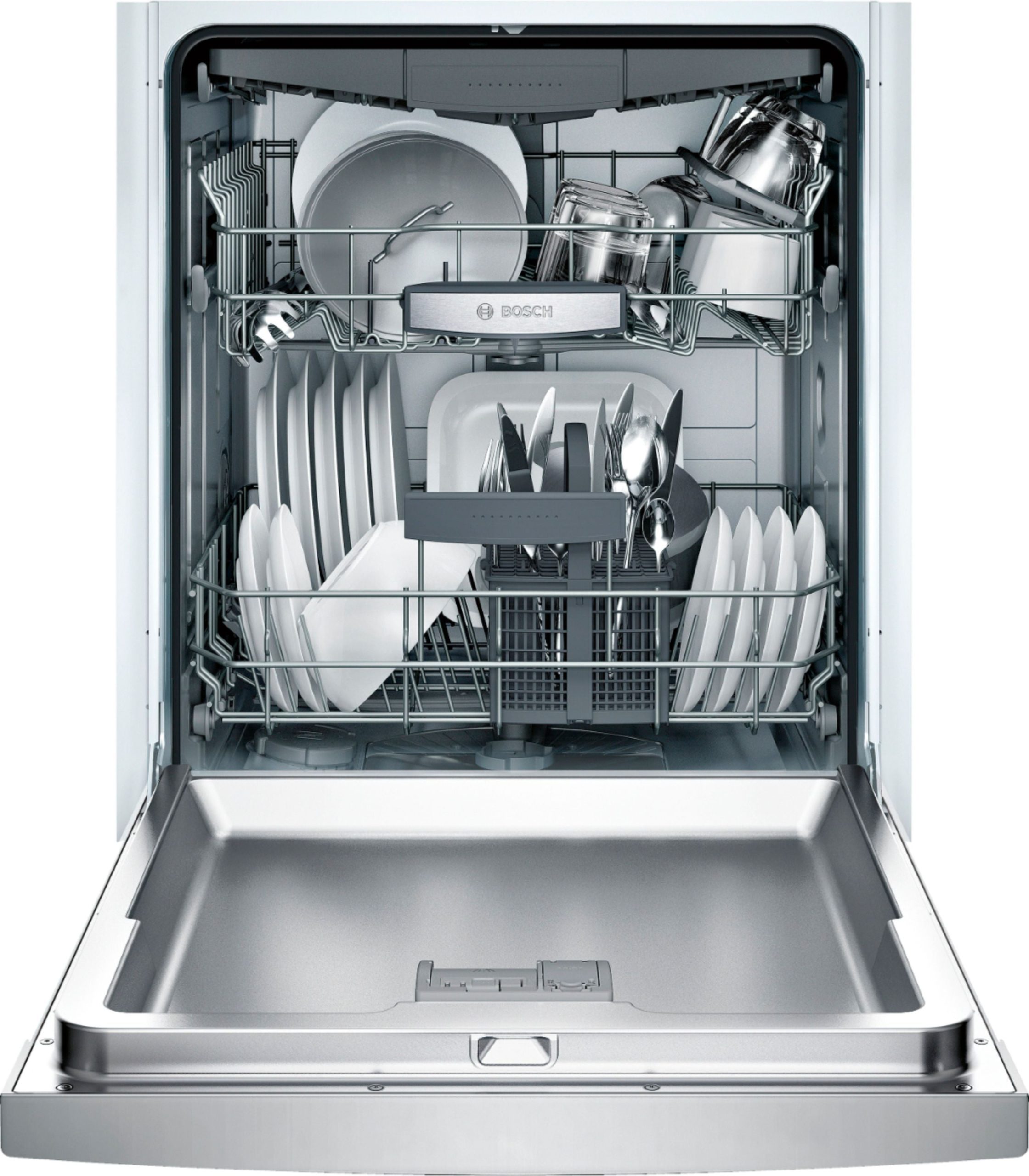 Bosch – 800 Series 24 Front Control Built-In Dishwasher with Stainless Steel Tub – Stainless steel - Image 3