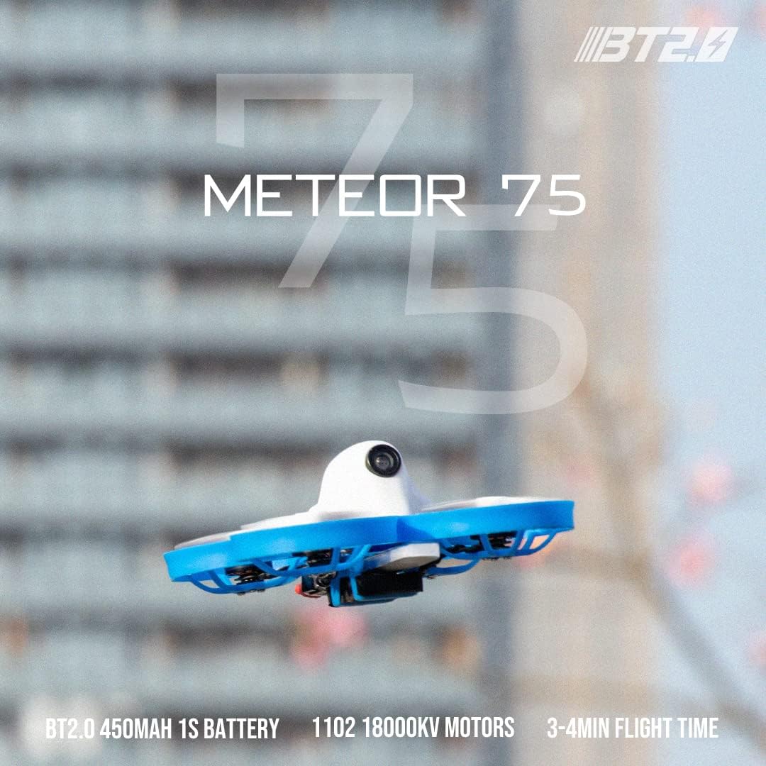 BETAFPV Meteor75 1S Brushless Whoop Drone TBS Crossfire with BT2.0 Connector F4 AIO 1S FC VTX 18000KV 1102 Motor C02 Camera for Tiny Whoop Micro FPV Racing Whoop Drone Quadcopter - Image 11
