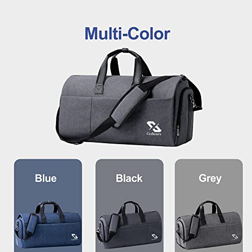 Convertible Garment Bag for travel,Carry on Garment Duffle Bag with Shoe Compartment, Detachable Shoulder Strap – 2 in 1 Suit Bags Suit Travel Bags for Men Women - Image 5