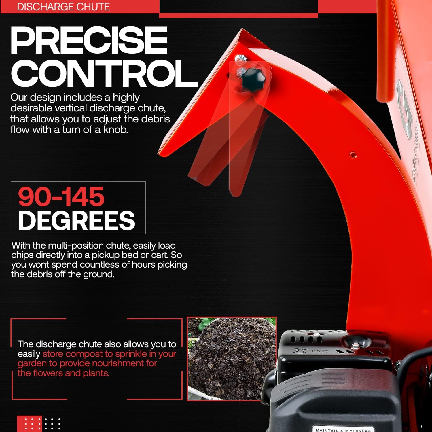 GreatCircleUSA Mini Wood Chipper Shredder Mulcher Ultra Duty 7 HP Gas Powered 3 Inch Max Wood Capacity EPA/CARB Certified Aids in Fire Prevention and Building Firebreaks - Image 4
