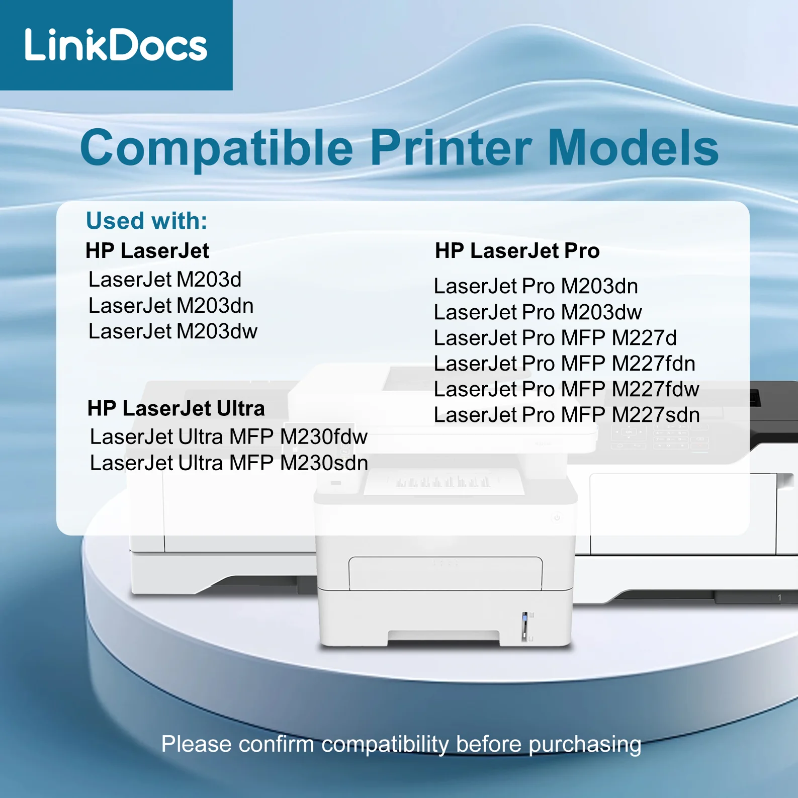 LinkDocs 30A CF230A Toner Cartridge Replacement for HP 30A CF230A Black Toner Cartridge used with HP Laserjet Pro MFP M203dw M227fdw M227fdn M203d M203dn M227sdn M227 M203 Printer (Black 2-Pack) - Image 2